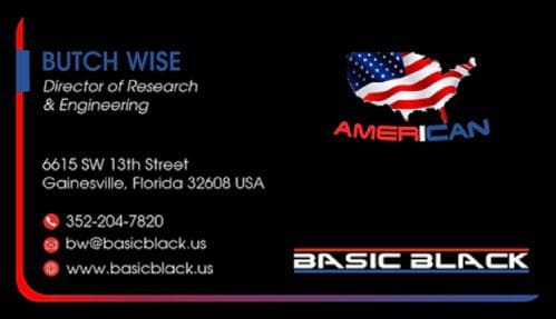 A business card for american black