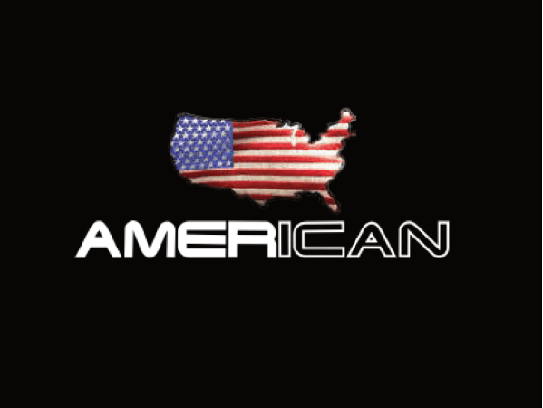 A black background with the word american in it.